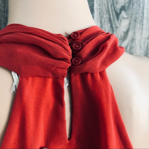 Ya Los Angeles Red and Black Chiffon/Bodycon dress - Picture 6 of 9